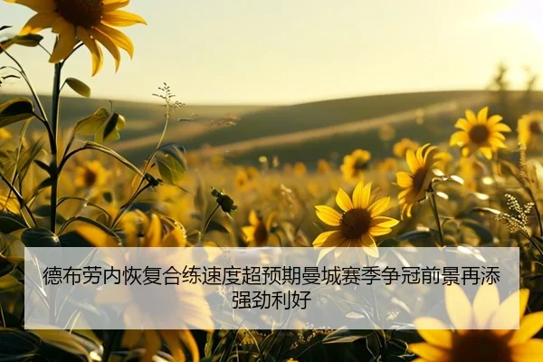德布劳内恢复合练速度超预期曼城赛季争冠前景再添强劲利好